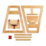 Lancaster Table & Seating Standard Height Wooden High Chair with Natural Finish - Unassembled Lancaster Table & Seating Standard Height Wooden High Chair with Natural Finish - Unassembled