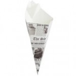 Carnival King 15 oz. Square Savory Printed Cardboard Fry Cone - 500/Case
