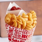 Carnival King 15 oz. Square Savory Printed Cardboard Fry Cone - 500/Case