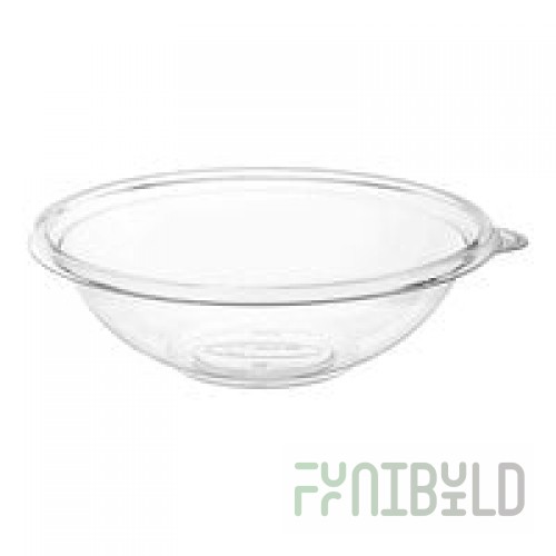 Fineline 5024-CL Super Bowl 24 oz. Clear PET Plastic Bowl - 100/Case