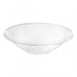 Visions 32 oz. Clear PET Plastic Round Wide Catering / Serving Bowl - 50/Case