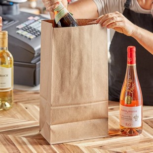 Choice Heavy Duty 20 lb. Extra Heavy-Duty Natural Kraft Bag - 400/Case