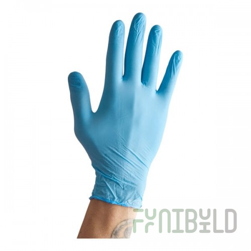 First Aid Only 21-026-001 Blue Nitrile Powder-Free Exam Gloves - Large - 240/Case