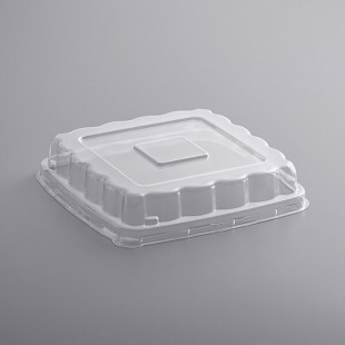 Fineline 42SBL Conserveware PETE Dome Lid for 16/24/32/40 oz. Square Bowls - 300/Case