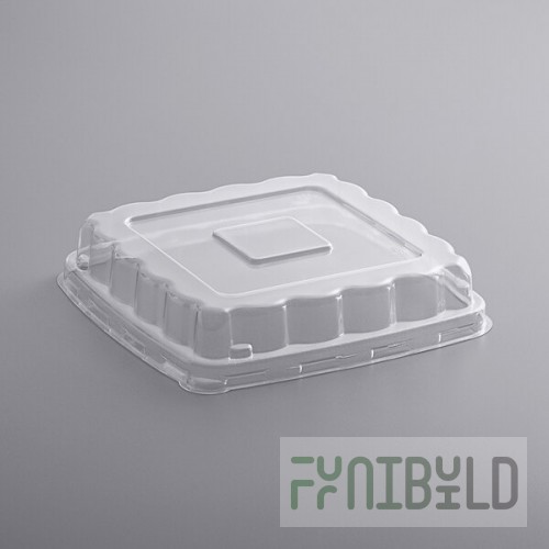Fineline 42SBL Conserveware PETE Dome Lid for 16/24/32/40 oz. Square Bowls - 300/Case
