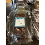 Choice 12 oz. Clear Recycled PET Tall Hinged Deli Container with Domed Lid - 50/Pack