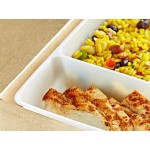 2-Compartment Polypropylene Food Holder Insert - 250/Case 2-Compartment Polypropylene Food Holder Insert - 250/Case