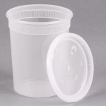 Pactiv/Newspring 32 oz. Translucent Round Deli Container Combo Pack - 240/Case Pactiv/Newspring 32 oz. Translucent Round Deli Container Combo Pack - 240/Case