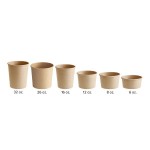 Choice 16 oz. Kraft Poly-Coated Paper Food Cup - 50/Pack Choice 16 oz. Kraft Poly-Coated Paper Food Cup - 50/Pack