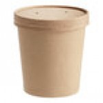 Choice 16 oz. Kraft Poly-Coated Paper Food Cup - 50/Pack Choice 16 oz. Kraft Poly-Coated Paper Food Cup - 50/Pack