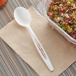 Stalk Market Heavy Weight White CPLA Spoon 6 1/2 Stalk Market Heavy Weight White CPLA Spoon 6 1/2