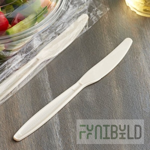 Choice Beige Heavy Weight Wrapped Polystyrene Plastic Knife - 1,000/Case