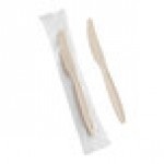 Choice Beige Heavy Weight Wrapped Polystyrene Plastic Knife - 1,000/Case Choice Beige Heavy Weight Wrapped Polystyrene Plastic Knife - 1,000/Case
