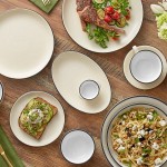 Acopa Embers 48 oz. Cream White Matte Stoneware Pasta Bowl - Sample