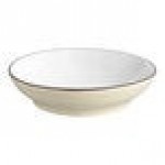 Acopa Embers 48 oz. Cream White Matte Stoneware Pasta Bowl - Sample