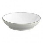 Acopa Embers 48 oz. Cream White Matte Stoneware Pasta Bowl - Sample