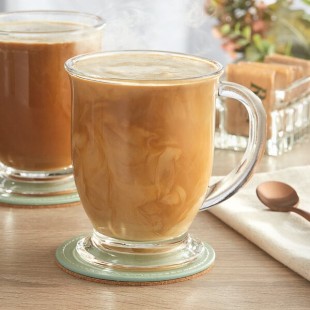Acopa 16 oz. Clear Glass Cafe Mug - Sample