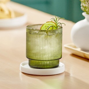 Acopa Lore 10 oz. Green Rocks / Old Fashioned Glass - Sample