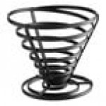 American Metalcraft FCD2 Flat Coil Wrought Iron Cone Basket - 7