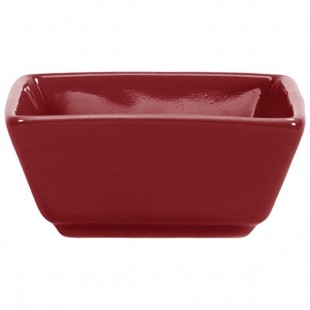 International Tableware Elite 2.5 oz. Square Rhubarb Porcelain Ramekin - 36/Case International Tableware Elite 2.5 oz. Square Rhubarb Porcelain Ramekin - 36/Case