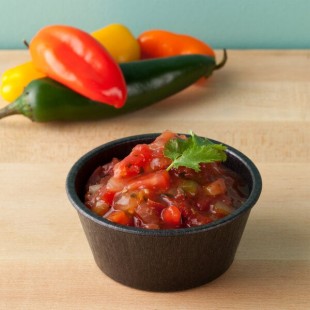 HS Inc. HS1013 4 oz. Charcoal Polyethylene Ramekin - 48/Case HS Inc. HS1013 4 oz. Charcoal Polyethylene Ramekin - 48/Case