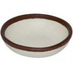 GET B-35-DVG Pottery Market 2.5 oz. Glazed Gray Melamine Ramekin with White Trim - 48/Case