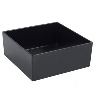 Bon Chef 9518S 180 oz. Black Sandstone Finish Cast Aluminum Straight Sided Square Bowl Bon Chef 9518S 180 oz. Black Sandstone Finish Cast Aluminum Straight Sided Square Bowl