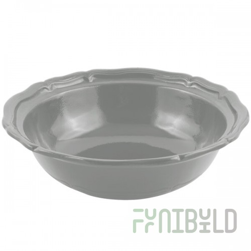 Bon Chef 9054 Queen Anne 10 Qt. Platinum Gray Sandstone Finish Cast Aluminum Salad Bowl