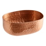 American Metalcraft ABHC46 25 oz. Copper Hammered Aluminum Oval Serving Bowl American Metalcraft ABHC46 25 oz. Copper Hammered Aluminum Oval Serving Bowl