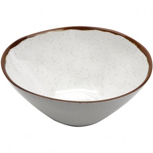 GET B-130-RM Rustic Mill 4 Qt. Glazed Irregular Round Melamine Bowl - 3/Case
