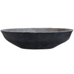 Elite Global Solutions M14123OV-CO Basalt 5.1 Qt. Oval Coal Melamine Serving Bowl