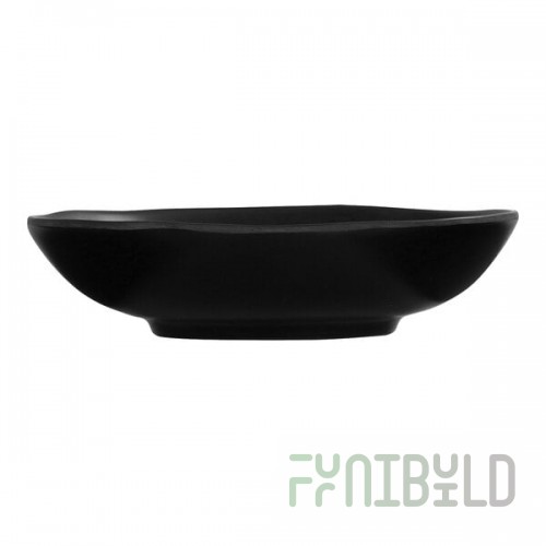 Cal-Mil Hand Thrown 24 oz. Black Round Melamine Coupe Bowl