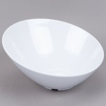 GET B-789 San Michele 1.1 Qt. White Slanted Melamine Bowl