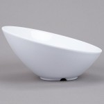 GET B-789 San Michele 1.1 Qt. White Slanted Melamine Bowl