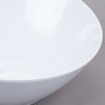 GET B-789 San Michele 1.1 Qt. White Slanted Melamine Bowl