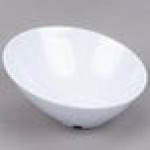 GET B-789 San Michele 1.1 Qt. White Slanted Melamine Bowl