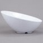 GET B-789 San Michele 1.1 Qt. White Slanted Melamine Bowl