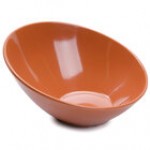 GET B-789 San Michele 1.1 Qt. White Slanted Melamine Bowl