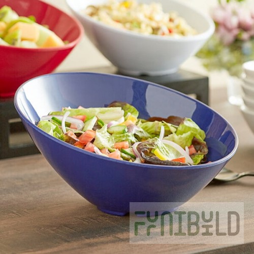 Acopa 43 oz. Blue Slanted Melamine Bowl