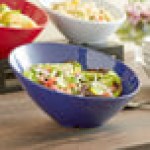 Acopa 43 oz. Blue Slanted Melamine Bowl Acopa 43 oz. Blue Slanted Melamine Bowl