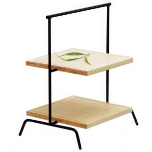 Clipper Mill by G.E.T. IR-404B 3-Tier Black Powder Coated Iron Riser - 15 3/4