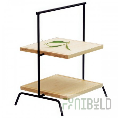 Clipper Mill by G.E.T. IR-404B 3-Tier Black Powder Coated Iron Riser - 15 3/4