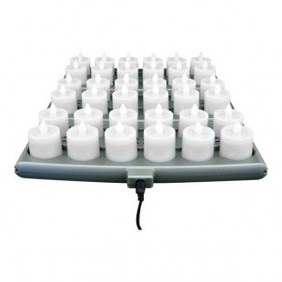 Hollowick Platinum+ 36-Piece Amber Rechargeable Flameless Candle Set with 3 Charging Trays and Power Adapter Hollowick Platinum+ 36-Piece Amber Rechargeable Flameless Candle Set with 3 Charging Trays and Power Adapter