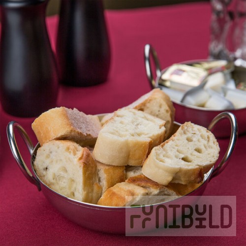 American Metalcraft BD45 16 oz. Stainless Steel Balti Dish - 5 1/8