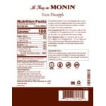 Monin Premium Yuzu Pineapple Flavoring Syrup 1 Liter - 4/Case