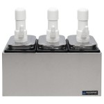 San Jamar P9713 Condiment Pump Service Center - 3 Wells