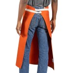Uncommon Chef 3119 Orange Customizable 100% Cotton Canvas Marvel Bistro Apron with Natural Webbing and 1 Pocket - 33