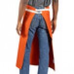 Uncommon Chef 3119 Orange Customizable 100% Cotton Canvas Marvel Bistro Apron with Natural Webbing and 1 Pocket - 33