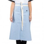 Uncommon Chef 3119 Orange Customizable 100% Cotton Canvas Marvel Bistro Apron with Natural Webbing and 1 Pocket - 33