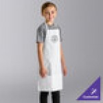 Uncommon Chef 3007 White Customizable Youth Bib Apron with 2 Pockets - 25
